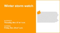 Winter storm watch for Northwest Pa. for Thursday and Friday