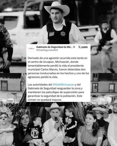 Dio 'R1' del CJNG la orden de matar al ex alcalde de Uruapan Carlos Manzo