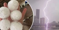 Weather news: Four people hospitalised after giant hailstones pummel school fair in south