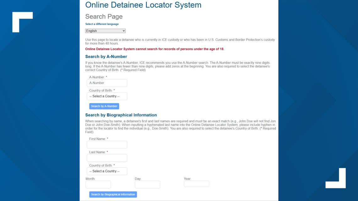 ICE has online tool to find detainees