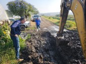 SAPAZ atiende de forma urgente fuga en acueducto principal de Zamora