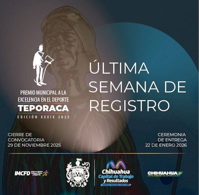 Próximo sábado 29 de noviembre concluye convocatoria para el Premio a la Excelencia en el Deporte ‘Teporaca’