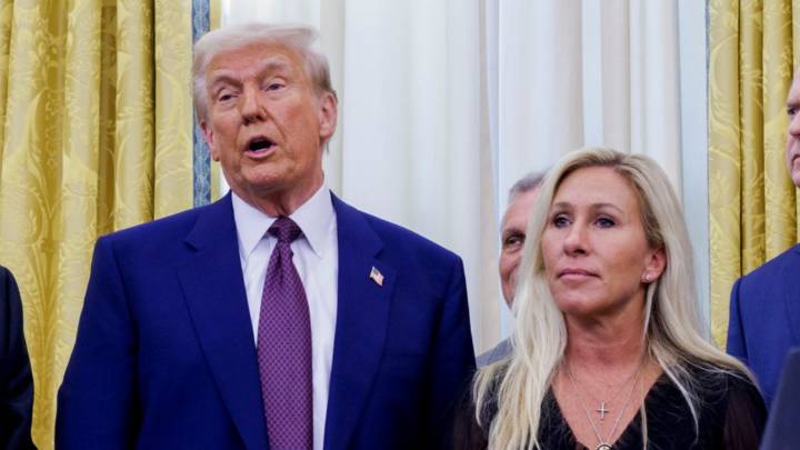 Marjorie Taylor Greene says she received threats amid Trump feud