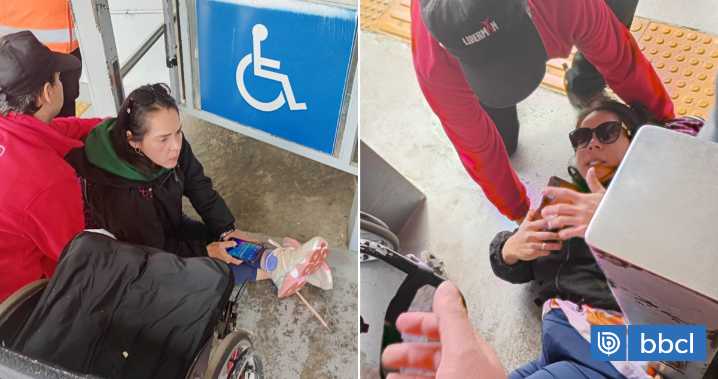 Indignante: Guardia del Biotren golpeó a usuaria en silla de ruedas y la botó en estación Coronel