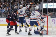 Deadspin | Mathieu Olivier's 3-point night lifts Blue Jackets over Oilers