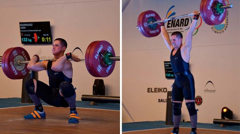 Julián Rodríguez, de Villa de Merlo, obtuvo triple medalla de oro en el Campeonato Nacional de Pesas