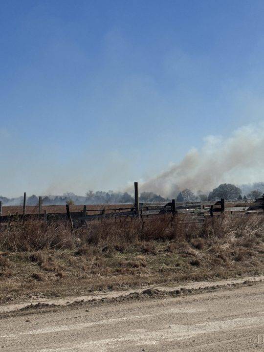 PHOTOS: Crews fight grass fire in Harvey County
