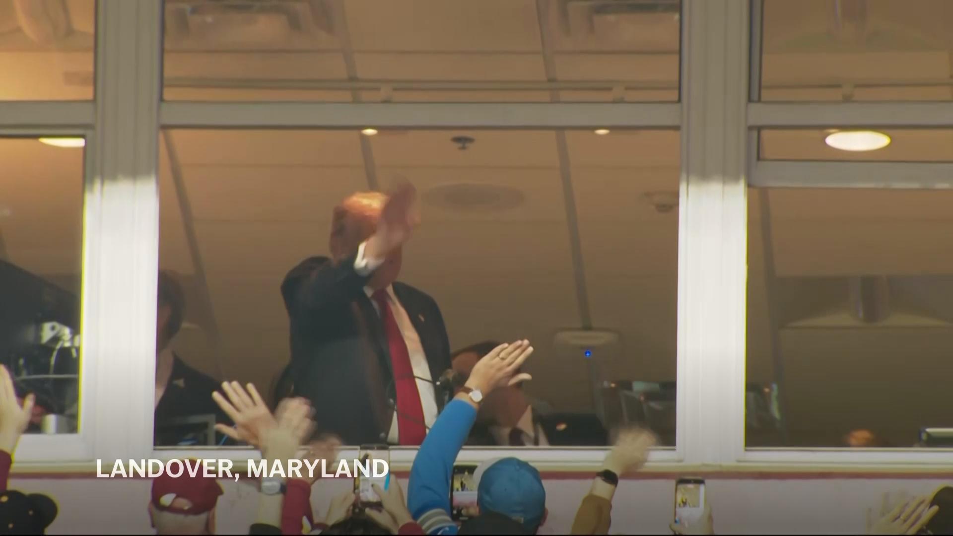 Donald Trump booed as the 1st sitting US president at a regular