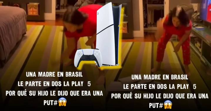 Madre en Brasil destruye por completo el PlayStation de su hijo frente a él tras recibir insultos