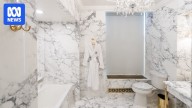 Donald Trump renovates White House Lincoln bathroom with marble and chandelier over toilet