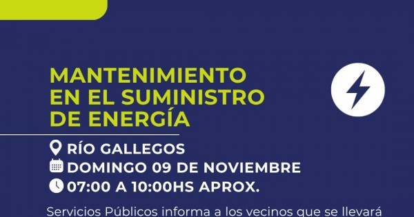 Corte de Energía parcial para este domingo