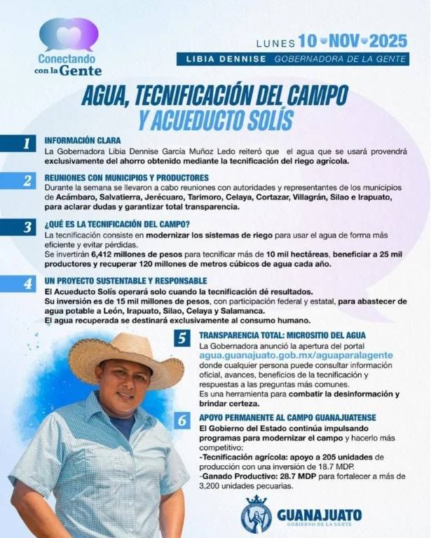 El Acueducto Solís no le quitará agua a nadie: Gobernadora