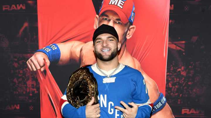 Cam Skattebo steals show on WWE's Monday Night Raw with fight