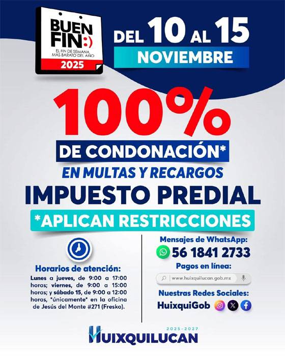 Llega el “Buen Fin 2025” a Huixquilucan