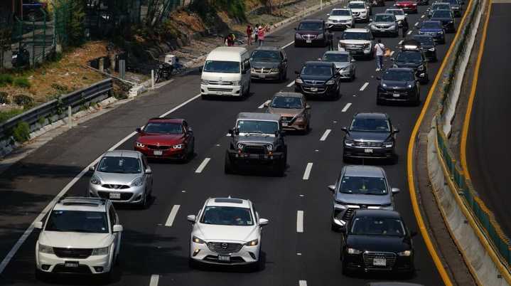 Así amanece el tráfico en la autopista México