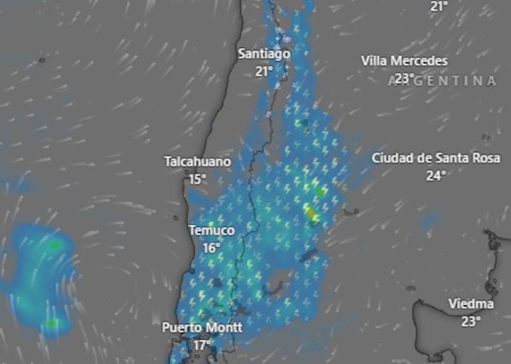 En seis provincias. Emiten alerta amarilla por tormentas y viento para este domingo