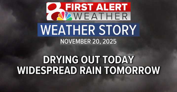 Forecast: Drying out this afternoon, with rain chances returning overnight