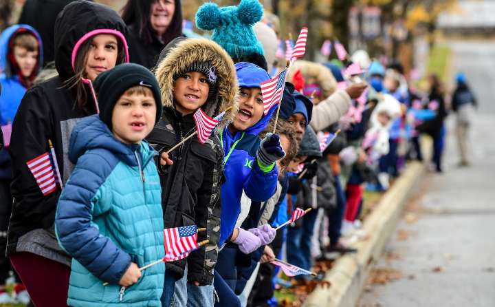 A boisterous celebration of veterans on a blustery weekday afternoon in Wilson Borough (PHOTOS)