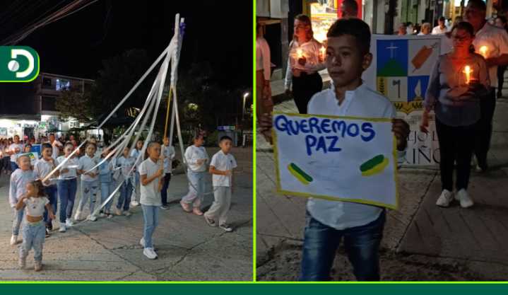 Habitantes de Nariño marcharon por la paz en medio de la creciente ola de violencia que golpea al municipio