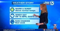 Warm, sunny weekend ahead as rain chances increase next week