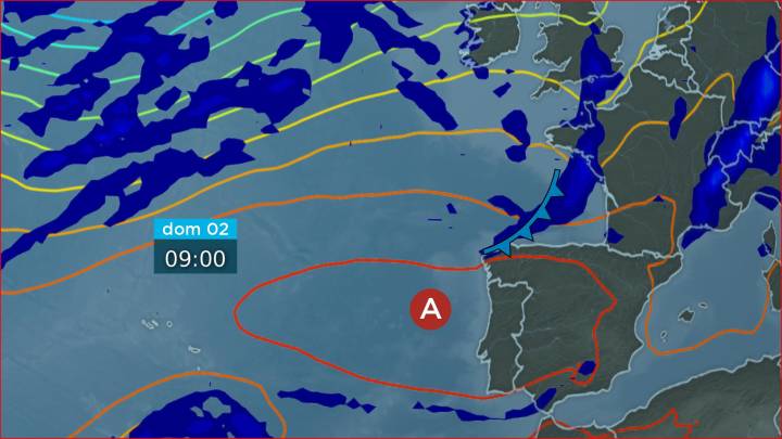 Domingo con moita nebulosidade e vento do sur
