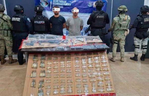 Detienen a dos con armas y cartuchos en Ojinaga