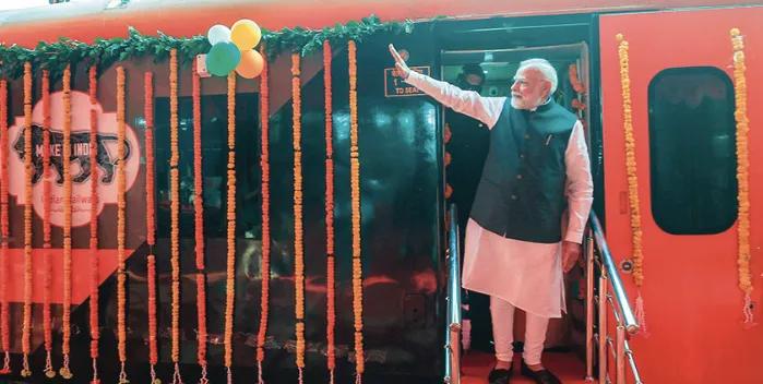 PM Narendra Modi flags off 4 new Vande Bharat express trains from Banaras railway station