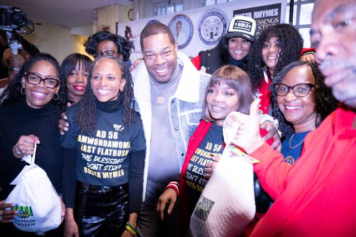 ‘The Blessings Don’t Stop’: Hip-hop legend Busta Rhymes joins East Flatbush pol for holiday giveaway • Brooklyn Paper