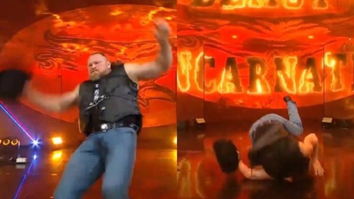 Temible luchador de la WWE sufre 'aparatoso' accidente en vivo y reacciona