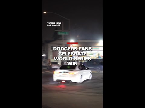 Dodgers fans celebrate World Series win