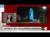 St. Louis landmarks light up in teal for Alzheimer’s Awareness Month