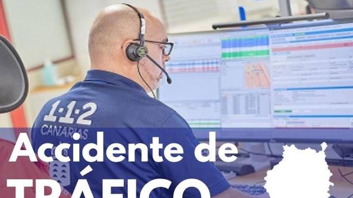 El vuelco de un vehículo en la GC-1 genera fuertes retenciones