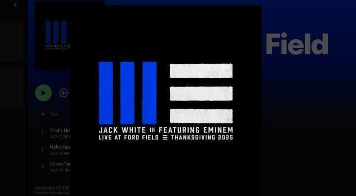 Jack White & Eminem release 3-song album featuring Thanksgiving Day game halftime show performance