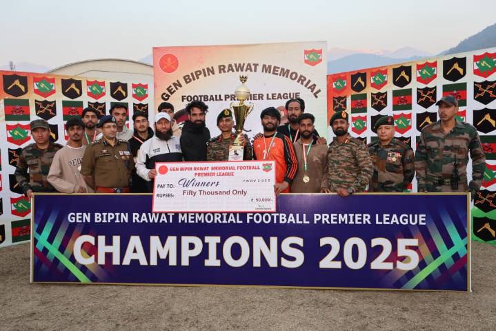 BISMA FC Wins Inaugural General Bipin Rawat Memorial Football Premier League in Bandipora