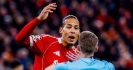 Virgil van Dijk fumes at Liverpool decision as PSV player almost comes to blows with official