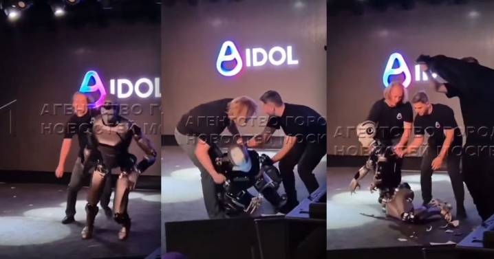 Russia’s Humanoid Robot Falls on Face During Big Reveal on Stage