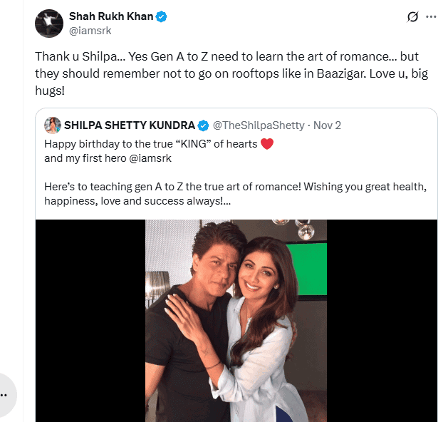 “…they should remember not to go on rooftops”: SRK gives hilarious reply to ‘Baazigar’ co