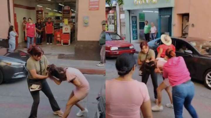 VIDEO: Mujeres golpean a una supuesta ladrona en el centro de Cuautla