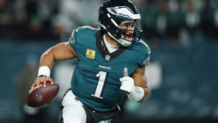 Jalen Hurts playing in Super Bowl, at Eagles parade, Disney