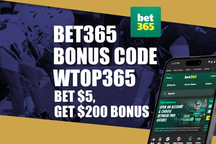 Bet365 Bonus Code WTOP365: Claim $200 Bonus for Late CFB, NFL Week 9