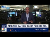 Airlines cancel 3% of flights on Friday