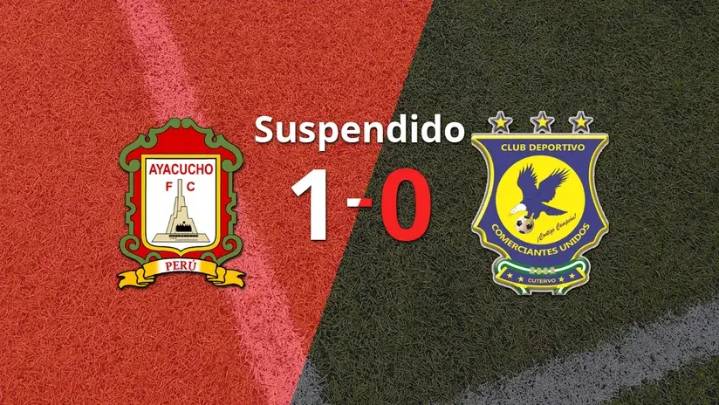 Liga 1: Partido suspendido entre Ayacucho FC y Comerciantes Unidos