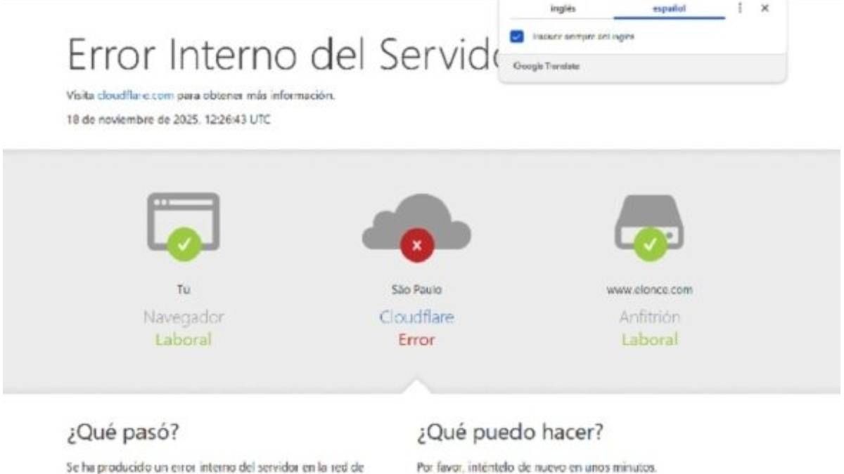 Fallo de internet afecta a la red X y múltiples sitios web