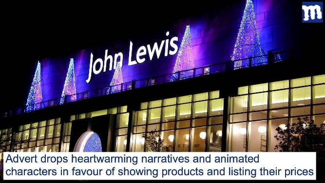 Controversial John Lewis Xmas advert suggests buying products from John Lewis