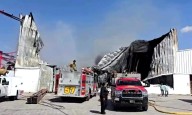 Planta de alimentos es destruida por incendio en Aguascalientes