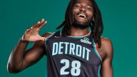 Pistons' City Edition uniform has teal tones, lightning bolt
