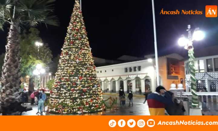 Huaraz: anuncian plan de seguridad para Navidad con vigilancia nocturna en la Plaza de Armas