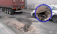 Enorme forado es un peligro en jirón Huanta en el Cercado de Lima