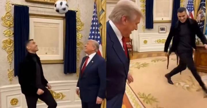 Donald Trump presume video jugando futbol junto a Cristiano Ronaldo