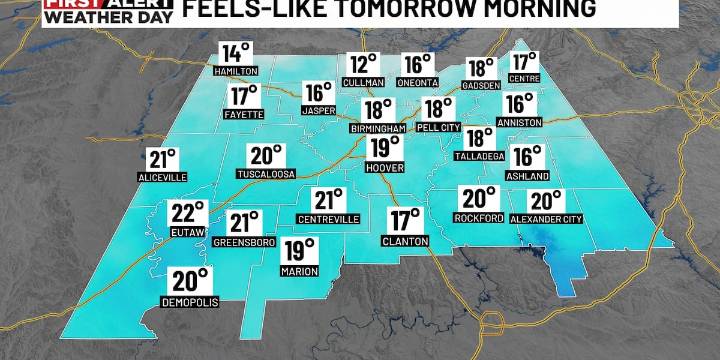First Alert Weather: First significant blast of cold air, freeze of the season